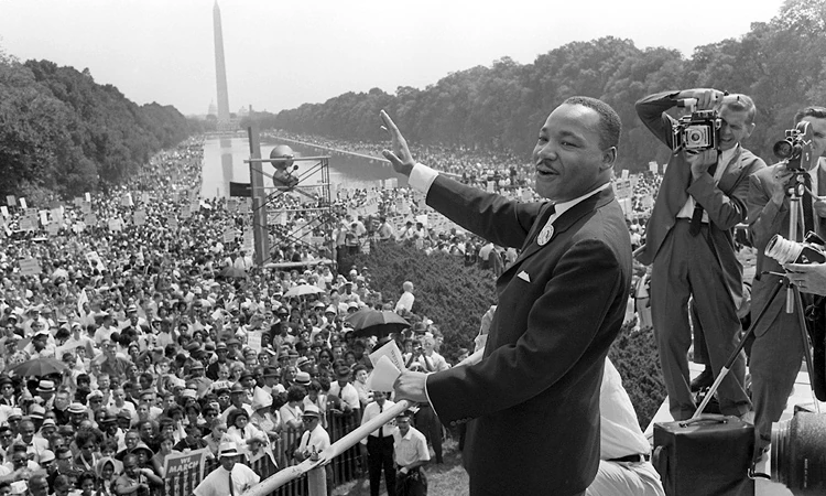 Martin Luther King Jr giving the "I Have a Dream" speech at the March on Washington